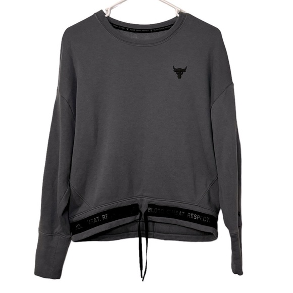 Under Armour Project Rock Blood, Sweat Respect Sweatshirt crewneck women’s small - Picture 1 of 11